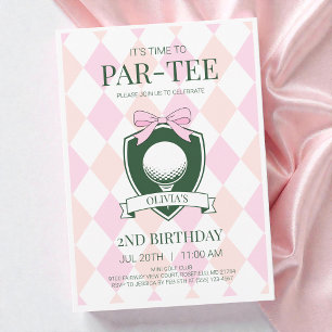 Invitation C'est l'heure de fêter les 2 ans de Par-Tee Pink G