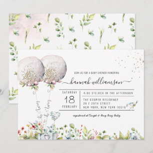 Invitation C'est l'invitation pour la baby shower des jumeaux