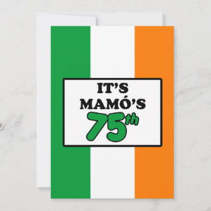 Invitation C'est l'invitation pour les 75 ans de Mamo avec le