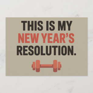 Invitation C'est Ma Résolution De Nouvel An Motivation Gym 