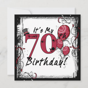 Invitation C'est mes 70 ans de fête d'invitation grunge