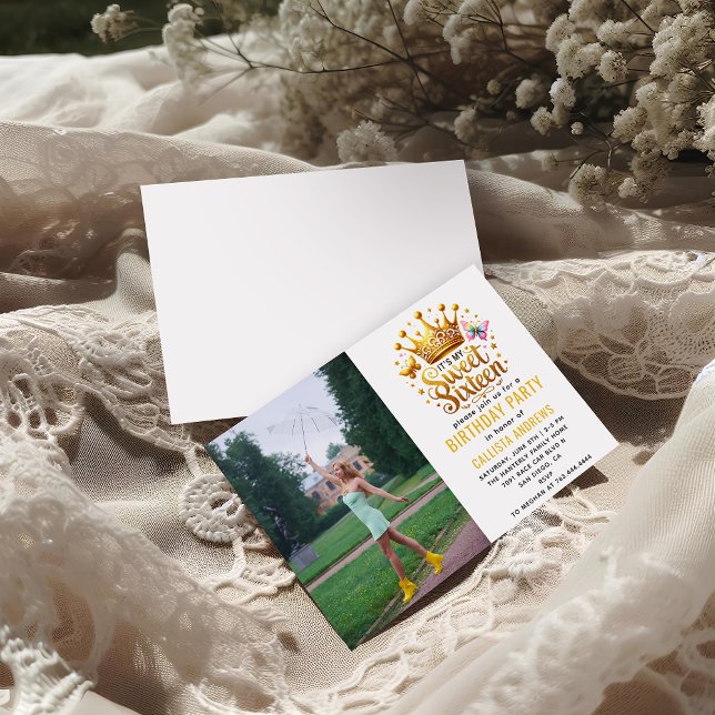 Invitation c'est mon 16 e anniversaire de sweet sixteen (Créateur téléchargé)