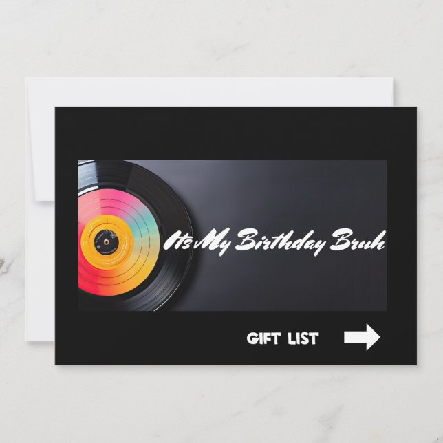 Invitation C'est mon anniversaire Bruh (Devant)