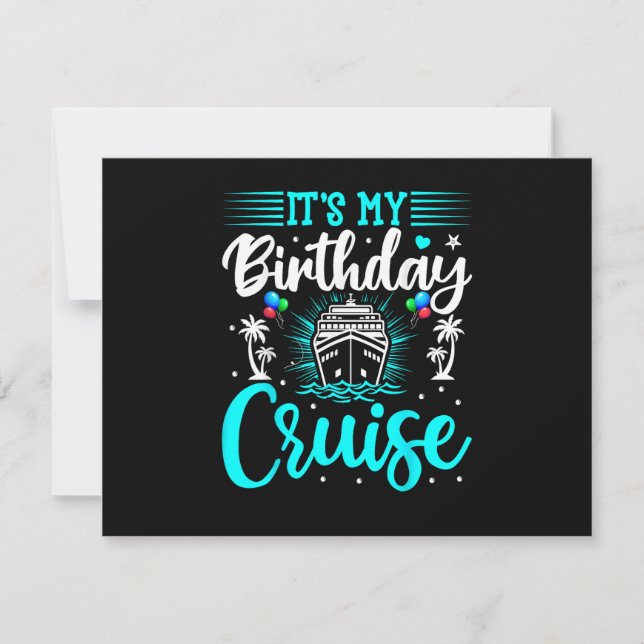 Invitation C'est mon anniversaire de croisière - Anniversaire (Devant)