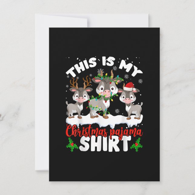 Invitation C'est mon cadeau de Noël pour l'amant de la chèvre (Devant)