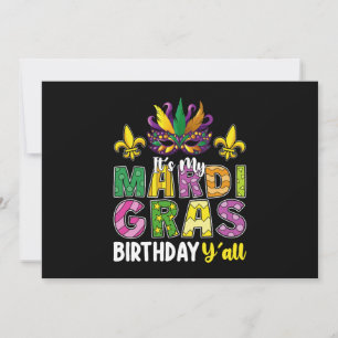 Invitation C'est mon Mardi Gras Anniversaire Y'all Party Carn