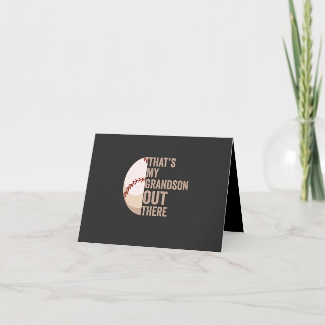 Invitation C'est mon petit-fils là-bas Amateur de baseball dr (Devant)