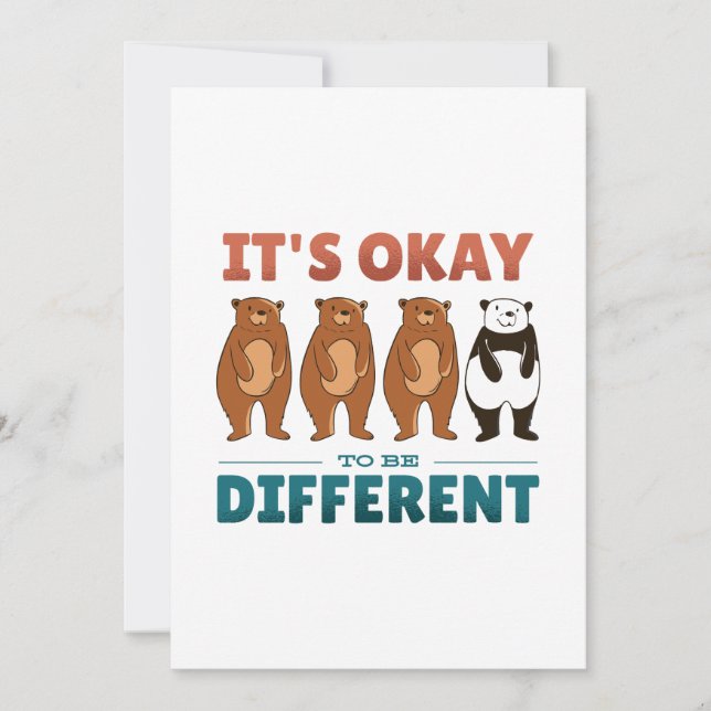 Invitation C'est OK d'être différent (Devant)