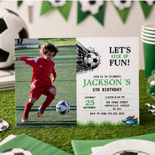 Invitation C'est parti !   Fête d'anniversaire de football 5 