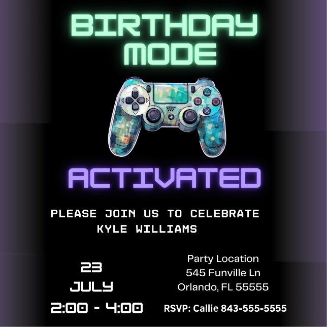 Invitation C'est parti : Mode Anniversaire Activé ! Niveau (Créateur téléchargé)