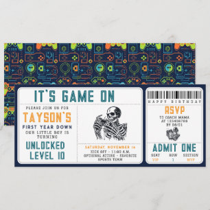 Invitation C'est parti pour Skull – Fête d'anniversaire de je