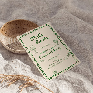 Invitation C'est plus italienne Main Drawn Engagement Party