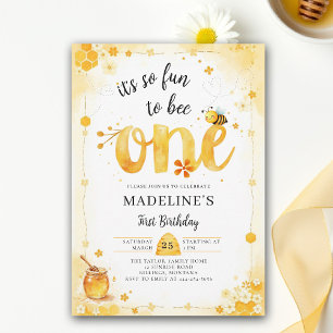 Invitation C'est si amusant d'être abeille un jour d'annivers