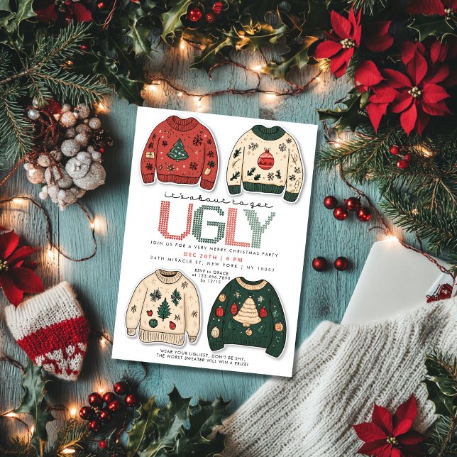 Invitation C'est sur le point de devenir un Noël Sweat de fêt (Créateur téléchargé)