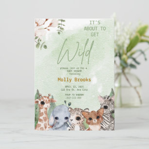 Invitation C'est sur le point d'obtenir Wild Jungle Baby show