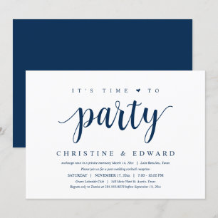 Invitation C'est temps de faire la fête, Elopement de mariage