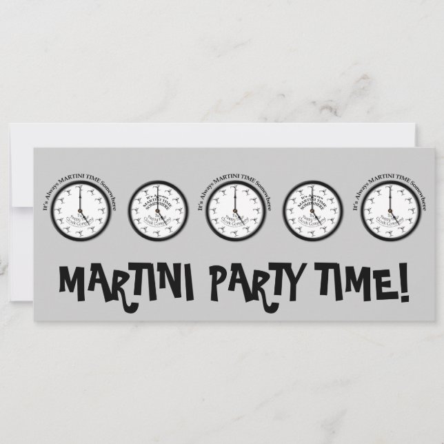 INVITATION C'EST TOUJOURS L'HEURE DU MARTINI QUELQUE PART INV (Devant)