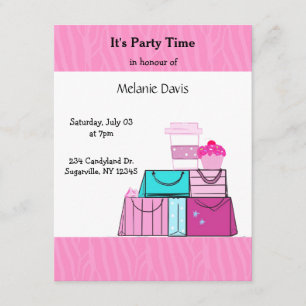 Invitation C'est tout en rose Fête d'anniversaire