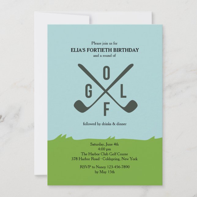Invitation 'C'est tout sur le golf' (Devant)
