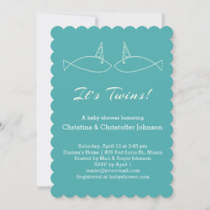 Invitation C'est Twins ! baby shower