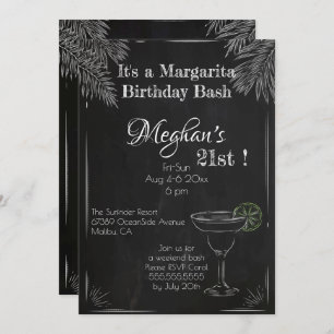 Invitation C'est un anniversaire de Margarita Bash 21