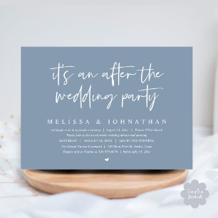 Invitation C'est un après la fête de mariage, dîner romantiqu