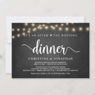 Invitation C'est un après le dîner Mariage, Elopement Invita