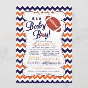Invitation C'est un Baby Boy Football Baby shower Invitatatio