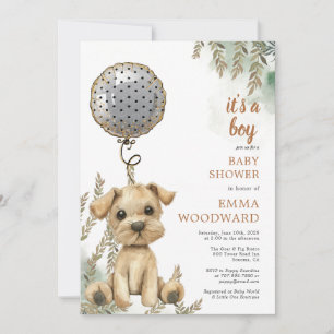 Invitation C'est un Baby shower à ballets à chiots