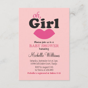 Invitation C'est un Baby shower à lèvres