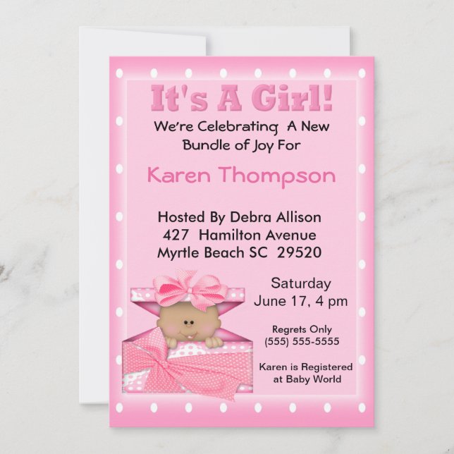 Invitation C'est un Baby shower afro-américain (Devant)