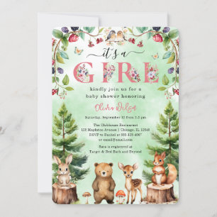 Invitation C'est un Baby shower d'animaux de bois