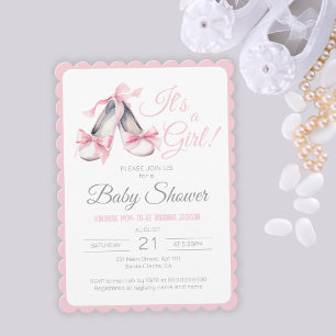 Invitation C'est un Baby shower de Ballerina Rose et Fille