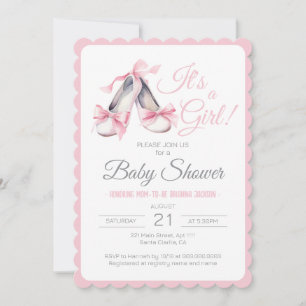 Invitation C'est un Baby shower de Ballerina Rose et Fille