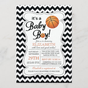 Invitation C'est un Baby shower de basket-ball pour bébé garç