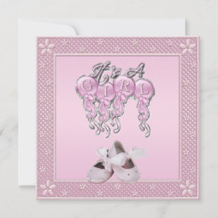 Invitation C'est un Baby shower de chaussures et de ballons r