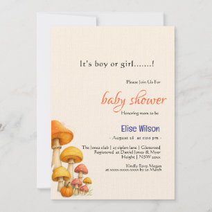Invitation C'est un baby shower de conte de fées garçon ou fi