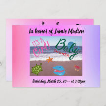 C'est un Baby shower de fille avec de mignons crit