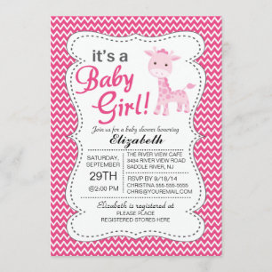 Invitation C'est un Baby shower de fille de petite fille rose
