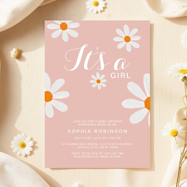 Invitation C'est un Baby shower de Fleurs de Fleurs de Fleurs (Créateur téléchargé)