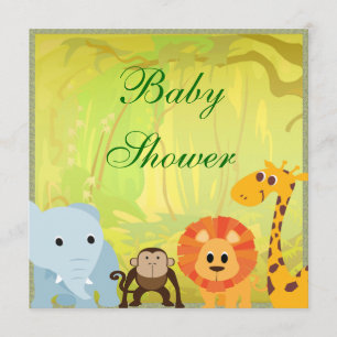 Invitation C'est un Baby shower de jungle