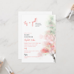 Invitation C'est un Baby shower de printemps pour filles