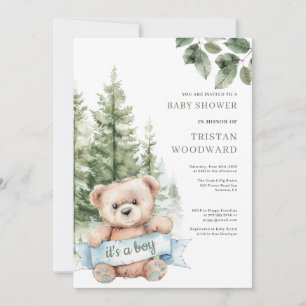 Invitation C'est un Baby shower d'ours en peluche