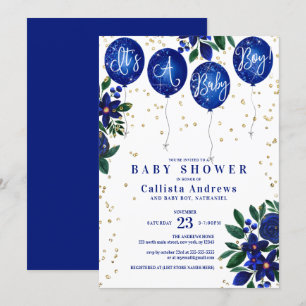 Invitation C'est un Baby shower floral de ballons de Parties 