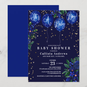 Invitation C'est un Baby shower Floral de Parties scintillant