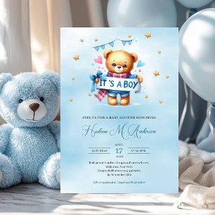 Invitation C'est un baby shower garçon