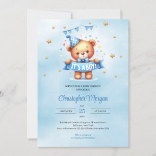 Invitation C'est un baby shower garçon
