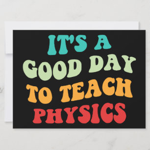 Invitation C'est un bon jour pour apprendre la physique I