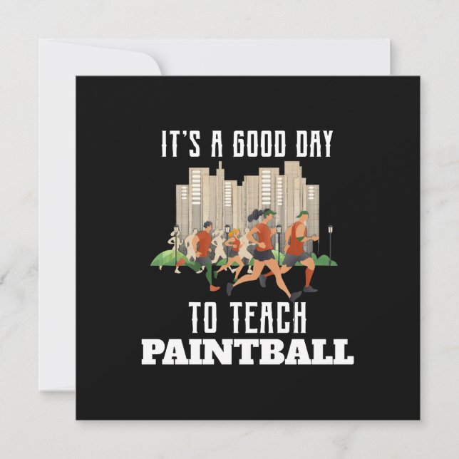 Invitation C'est un bon jour pour enseigner le paintball (Devant)