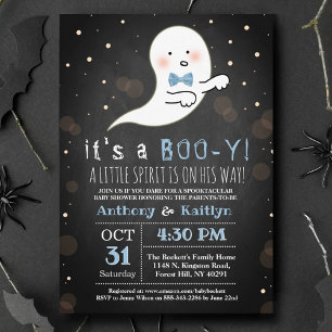 Invitation C'est un boo-y ! Baby shower d'Halloween Little Sp